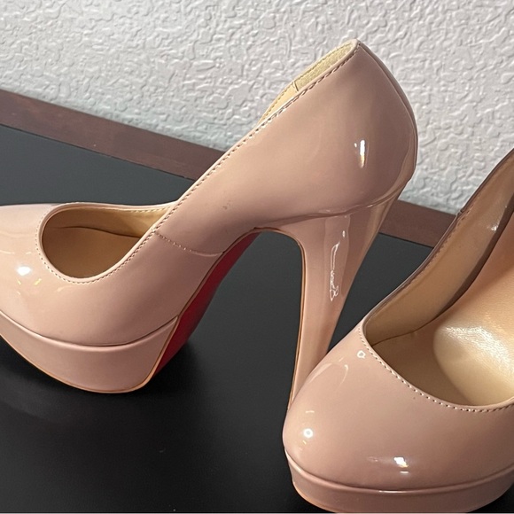 Red Bottom Platform Pump Nude Size 36 EU 6 US - Picture 5 of 16